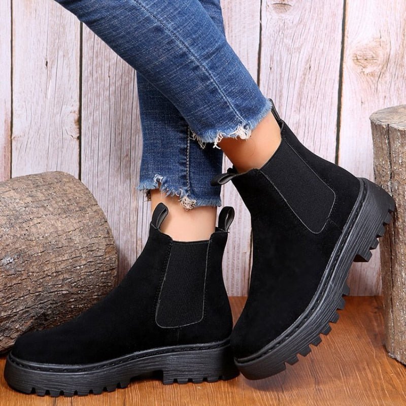 Comfortable Block Heel Ankle Boots