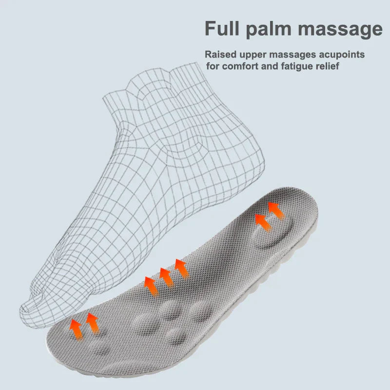 HIGH ELASTIC SPORTS INSOLES - CUSTOM SUPPORT & COMFORT-Gray-US 3.0-4.0-Nora Luxe