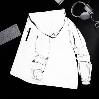 High-Reflective and Waterproof Unisex Rain Jacket - LumiSafe-S-Nora Luxe