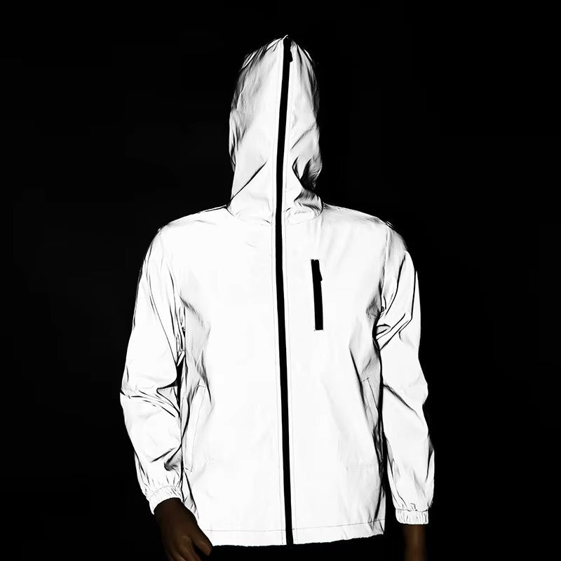 High-Reflective and Waterproof Unisex Rain Jacket - LumiSafe-S-Nora Luxe
