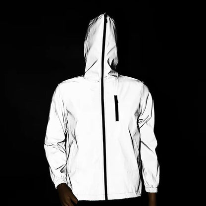 High-Reflective and Waterproof Unisex Rain Jacket - LumiSafe-S-Nora Luxe