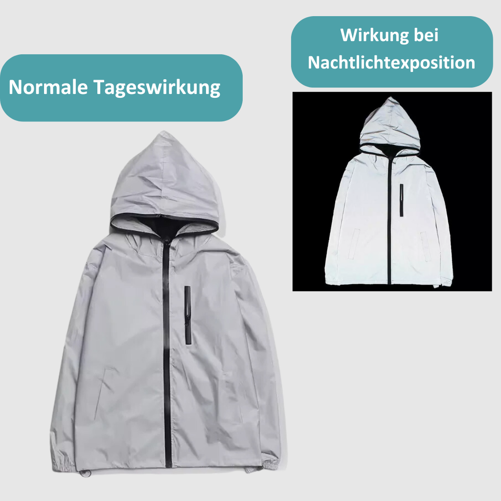 High-Reflective and Waterproof Unisex Rain Jacket - LumiSafe-S-Nora Luxe