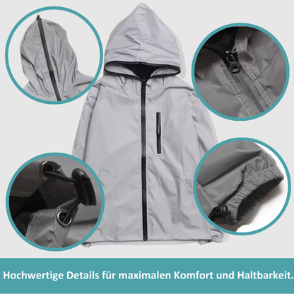 High-Reflective and Waterproof Unisex Rain Jacket - LumiSafe-S-Nora Luxe