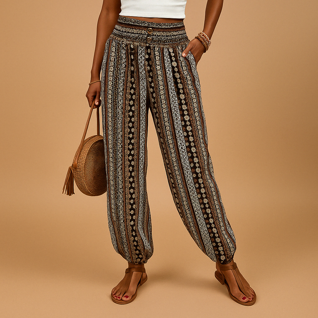 Fashionable Wide Leg Womens Pants Lila - Nocini