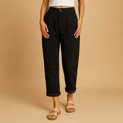 Comfortable Corduroy High Waist Pants for Women - Nocini
