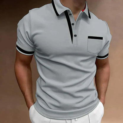 Men's Traditional Contrast Polo Tee Shirt