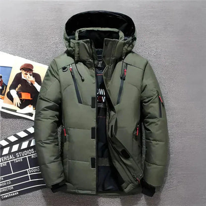 Warm Waterproof Hooded Mens Coat