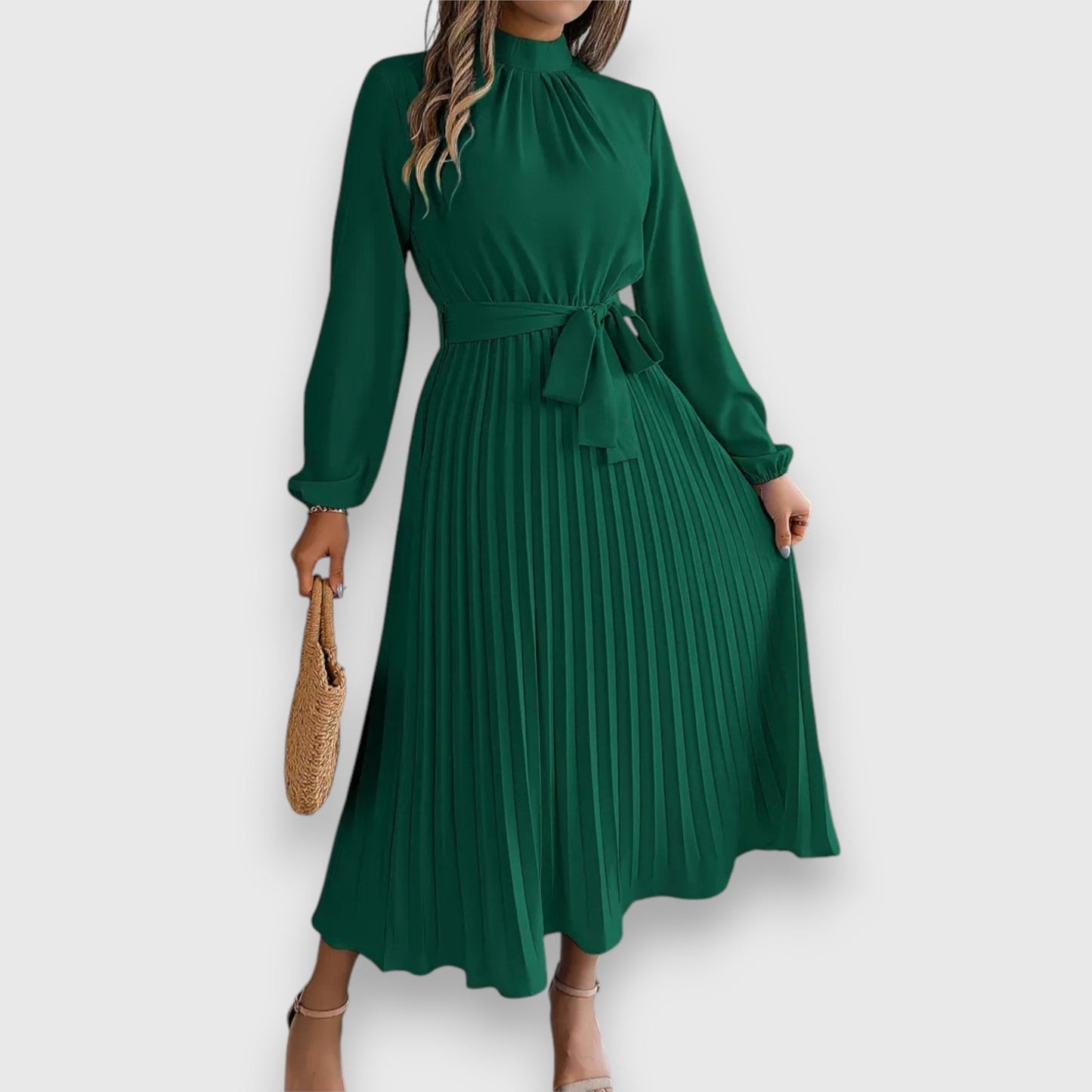 Chic Ruffled Knee Length Dress
