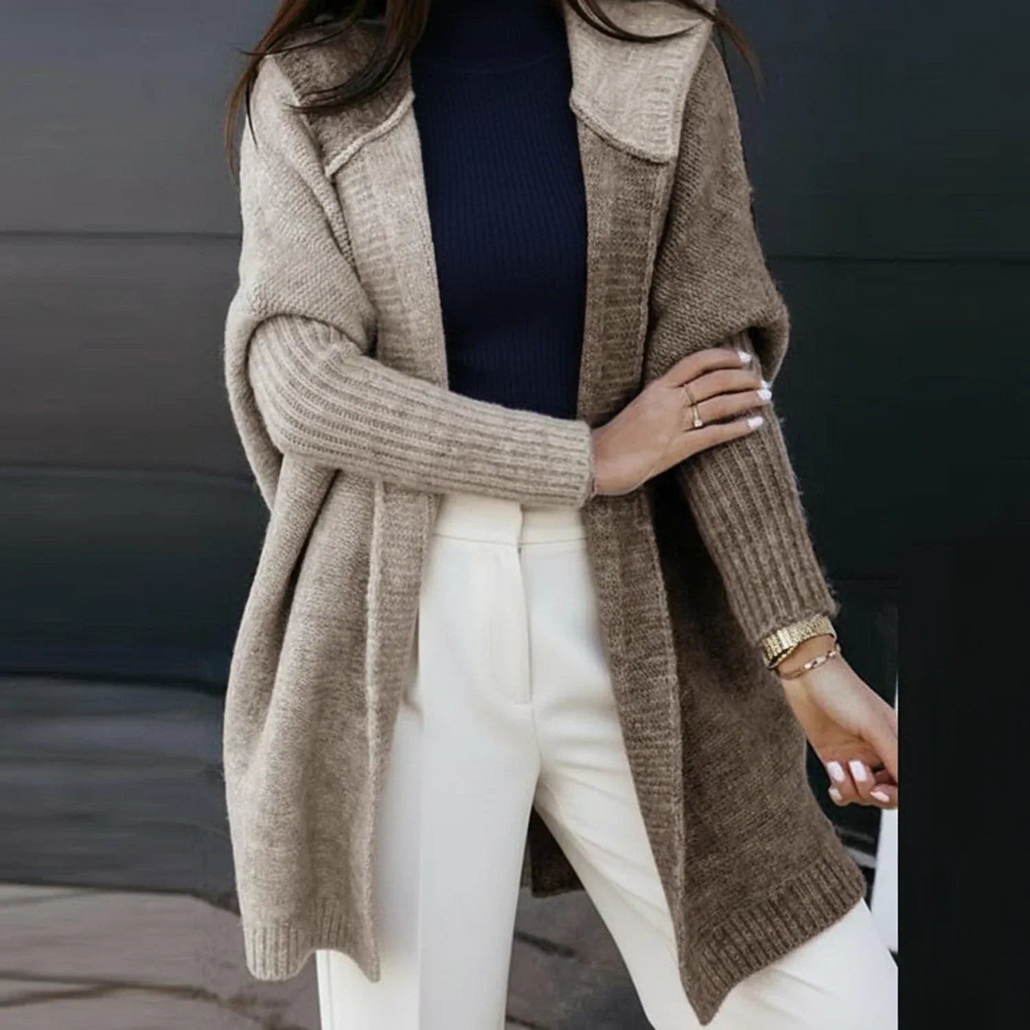 Cozy Women's Knitted Hoodie Sweater - Olytrend