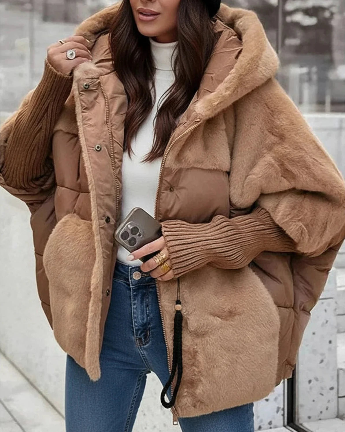 Soft Plush Women's Winter Coat - Olytrend