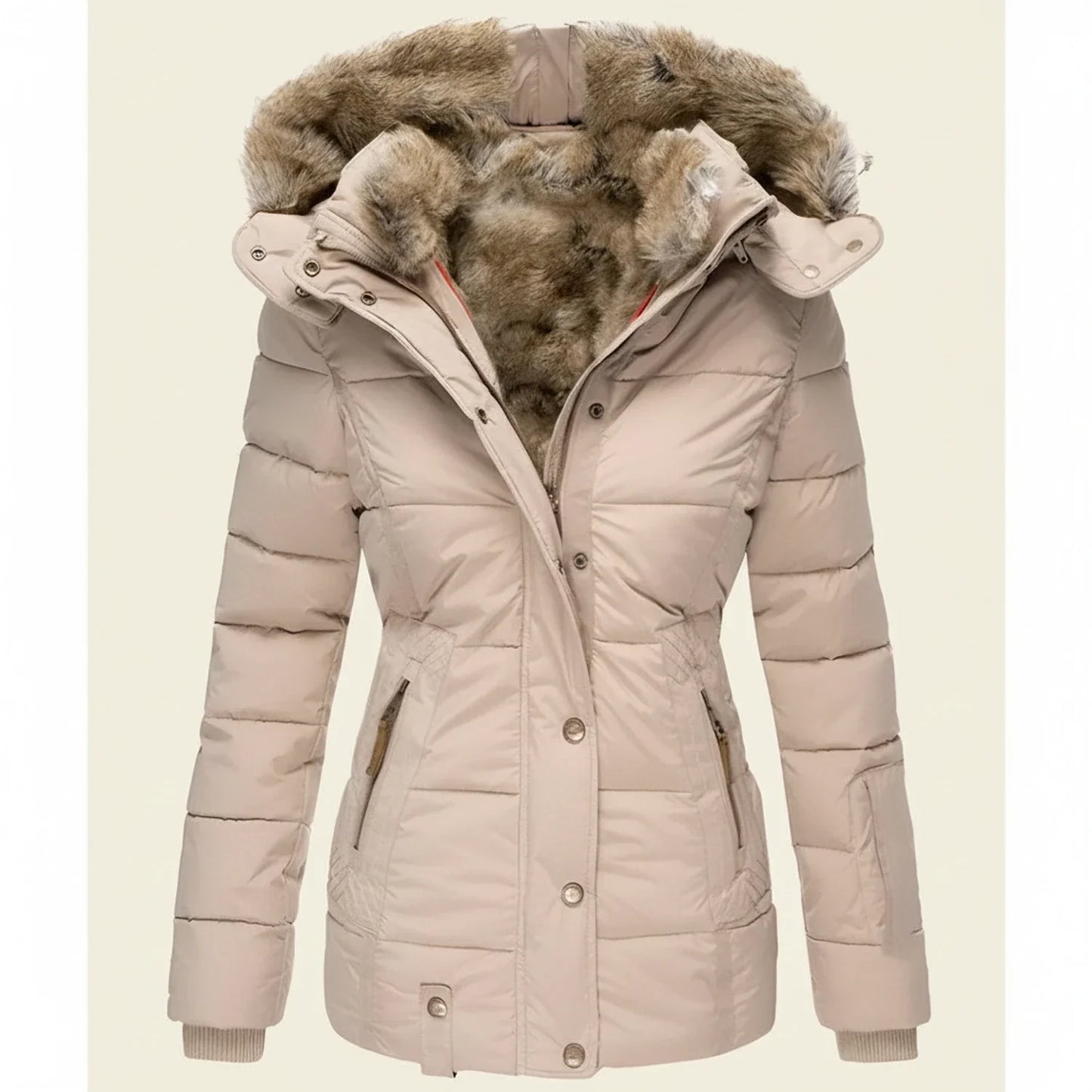 Warm Waterproof Puffer Coat for Ladies
