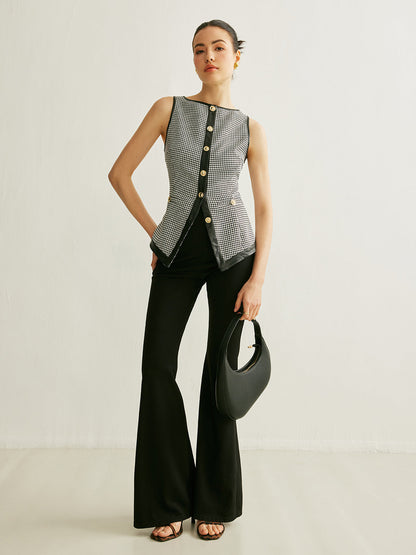Classic Patterned Contrast Vest