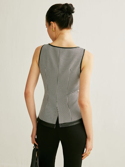 Classic Patterned Contrast Vest
