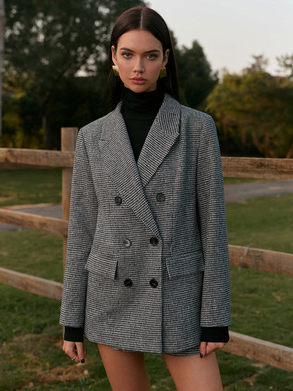 Classic Patterned Wool Jacket