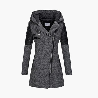 Ladies' Waterproof Parka with Hood and Zip Front - Olytrend
