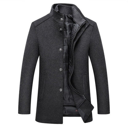 Thermal Insulated Button Front Mens Coat