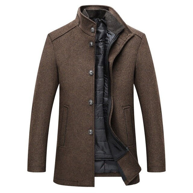 Classic Fit Mens Wool Overcoat - Nocini