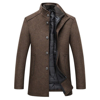 Warm Men's Insulated Mid-Length Winter Coat - Nocini