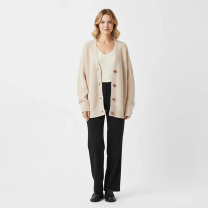 Cozy Large Knitted Women's Cardigan Sweater