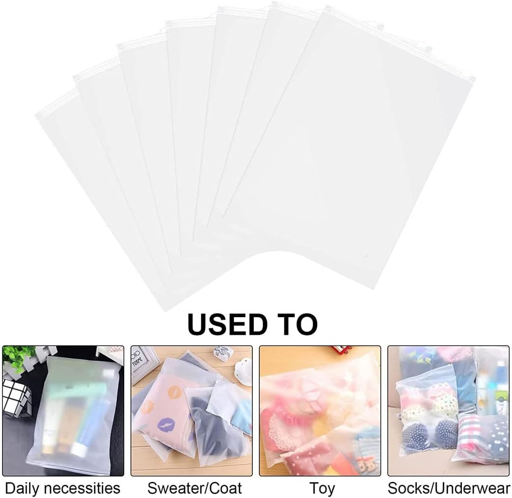 Breathable Clear Plastic Storage Bags – 40 Pack Closet Organizers