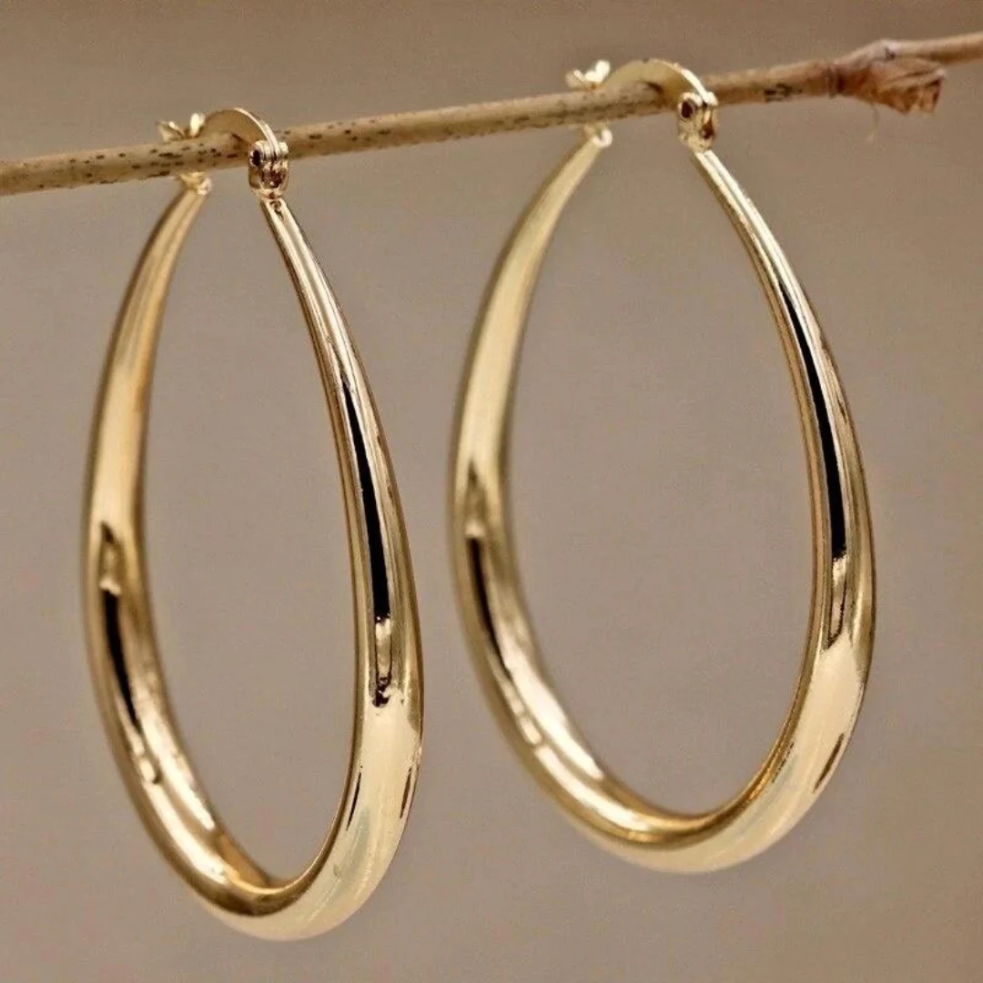 Luxurious Antique Style Gold Earrings - Nocini