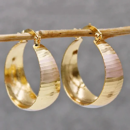 Classic Gold Drop Earrings with Simple Elegance - Nocini