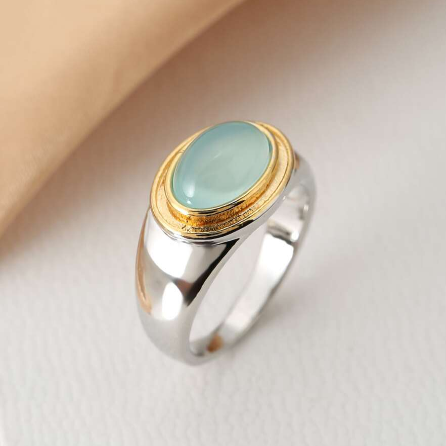Classic Green Gemstone Cocktail Ring - Nocini