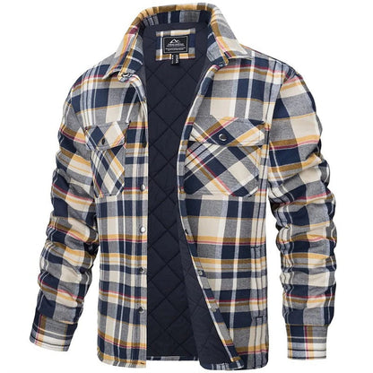 Classic Checked Flannel Shirt with Long Sleeves