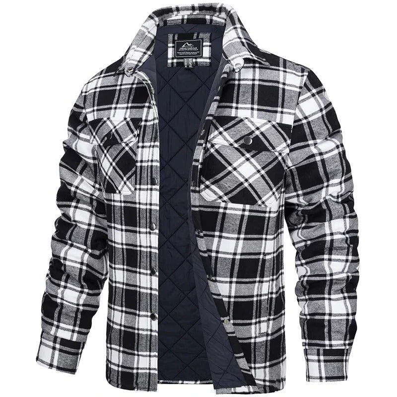 Classic Checked Flannel Shirt with Long Sleeves