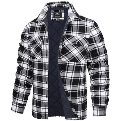 Classic Checked Flannel Shirt with Long Sleeves