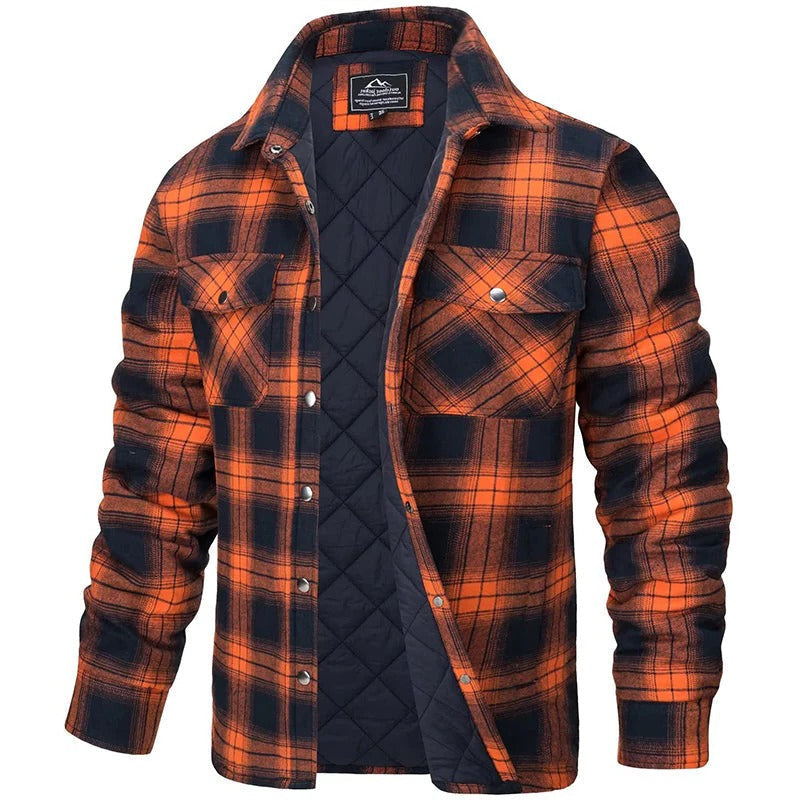 Classic Checked Flannel Shirt with Long Sleeves