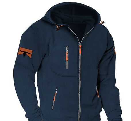 Comfortable Mens Fleece Hooded Jacket