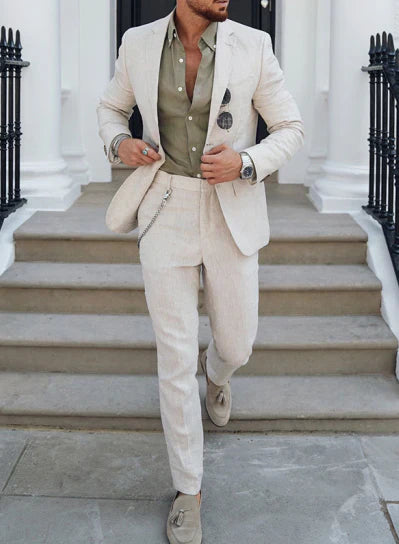 Men's Classic Lightweight Slim Fit 2 Piece Suit
