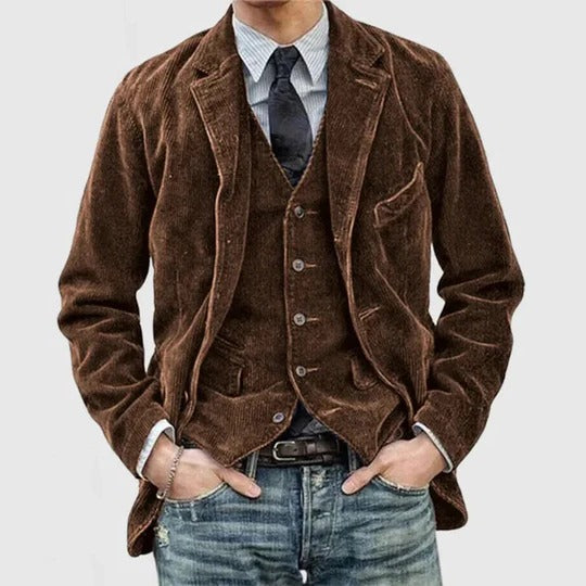 Rugged Textured Mens Jacket - Pexav