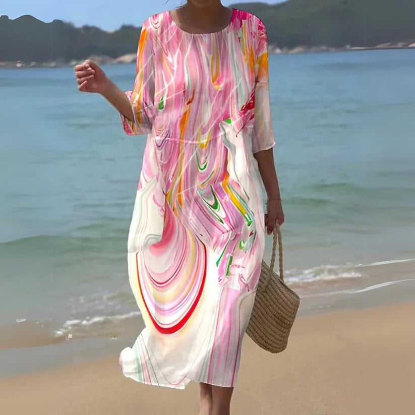 Flared Knee Length Women's Dress