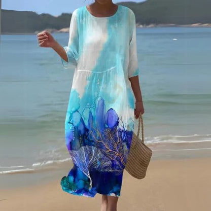 Flared Knee Length Women's Dress