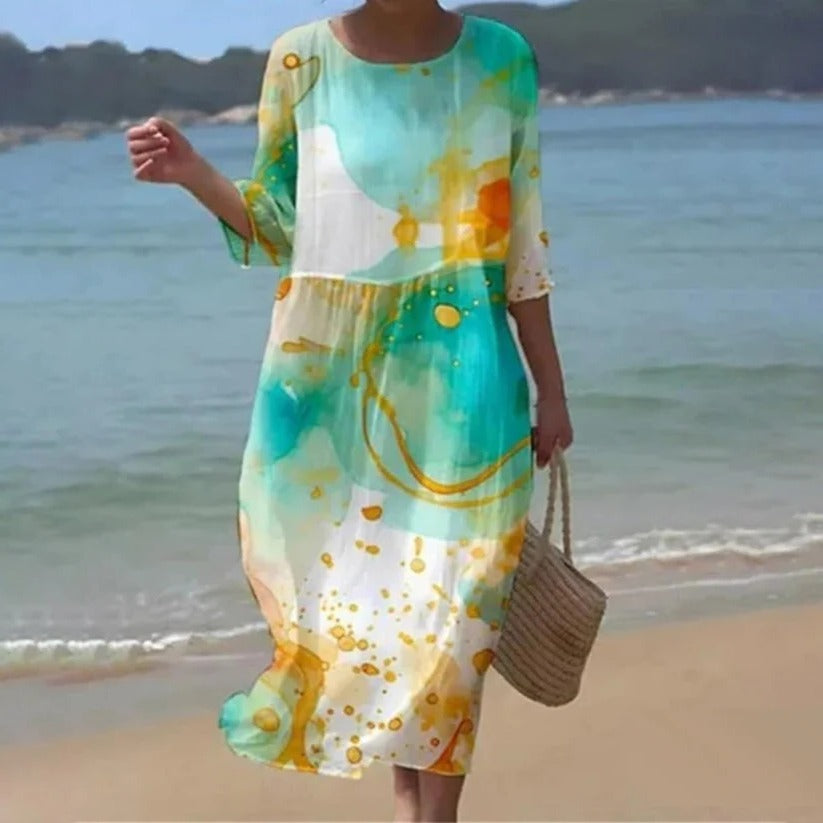 Flared Knee Length Women's Dress