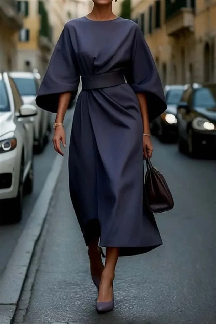 Flared Knee Length Women's Dress