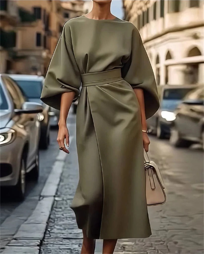 Flared Knee Length Women's Dress