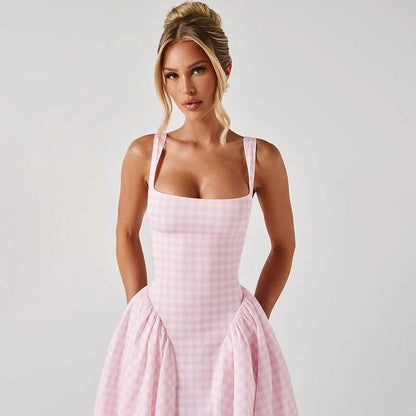 Classic Crew Neck Knee Length Dress