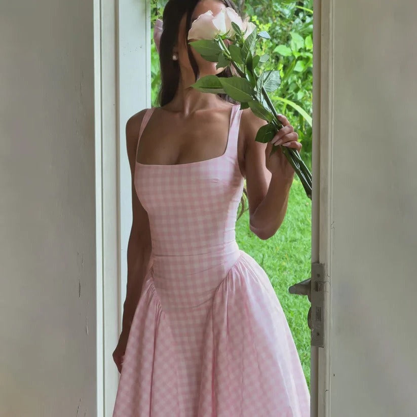 Classic Crew Neck Knee Length Dress