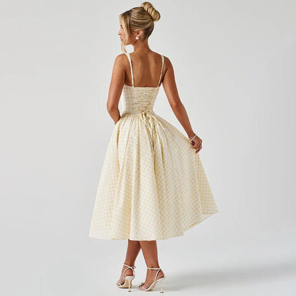 Classic Crew Neck Knee Length Dress