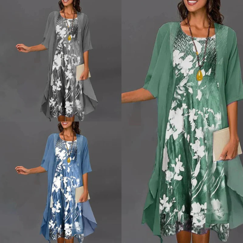 Ladies' Print Dress and Jacket