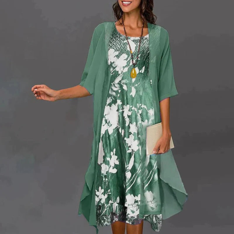 Ladies' Print Dress and Jacket