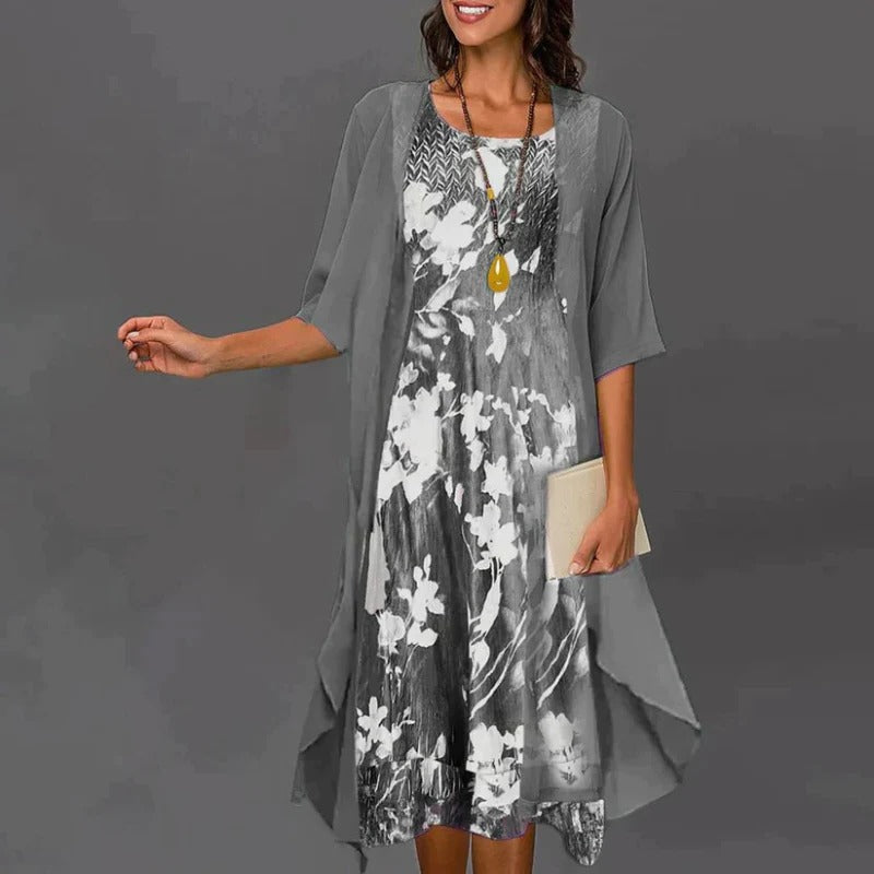 Ladies' Print Dress and Jacket