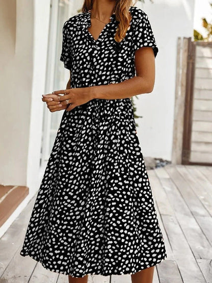 Casual Knee Length Short Sleeve Dress