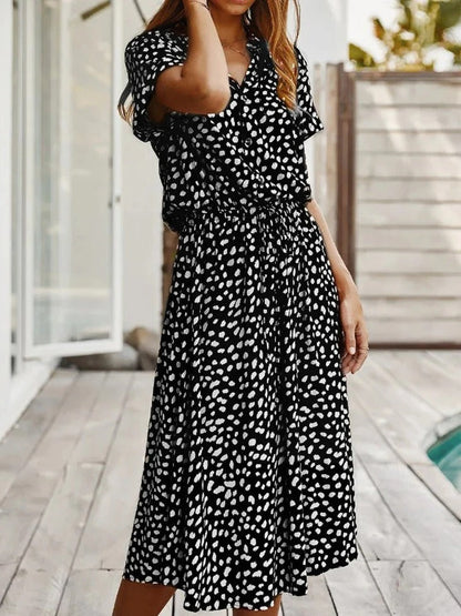 Casual Knee Length Short Sleeve Dress
