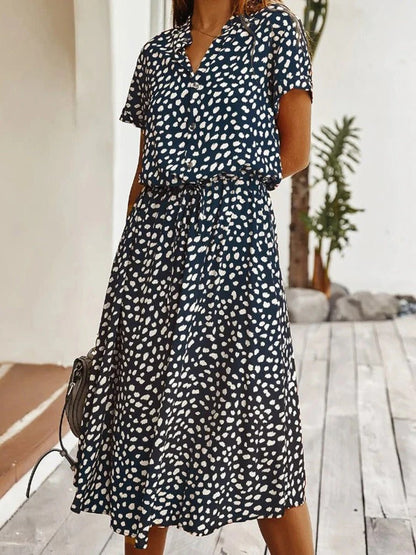 Casual Knee Length Short Sleeve Dress