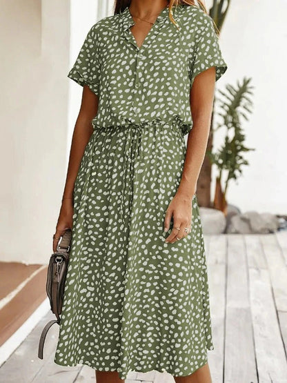 Casual Knee Length Short Sleeve Dress