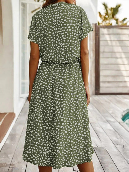 Casual Knee Length Short Sleeve Dress